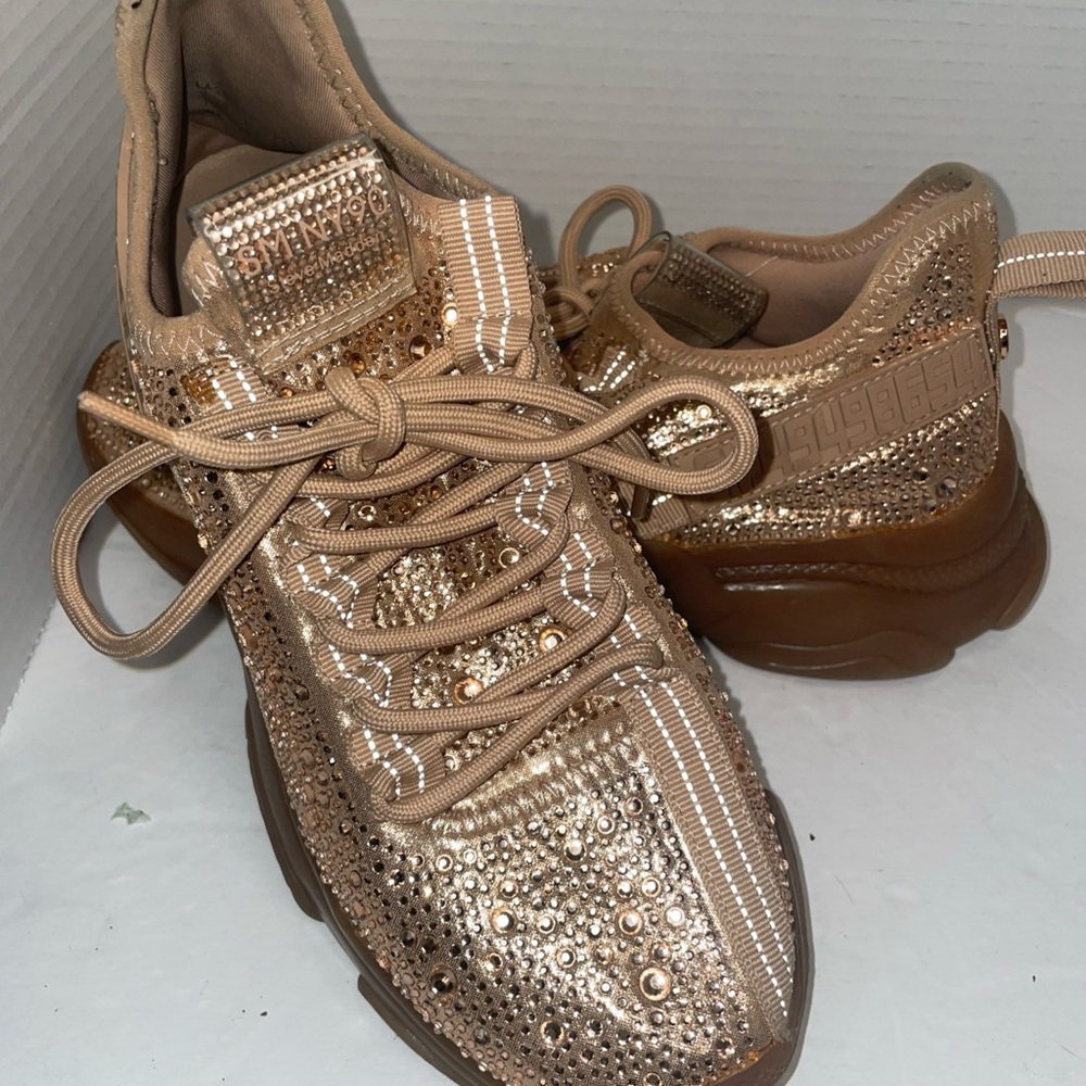 Steve Madden Metallic Gold Sneakers